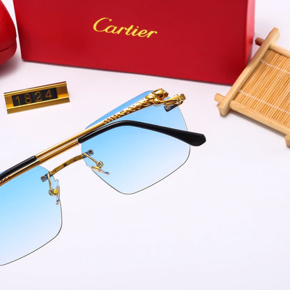 Leopard Head Metal Mirror Legs 5-Color Fashion Sunglasses 1824