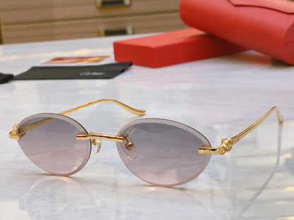 Classic oval cut high-end sunglasses