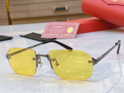 High end classic frameless design sunglasses