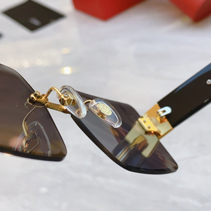 Frameless design precision cutting high-end sunglasses