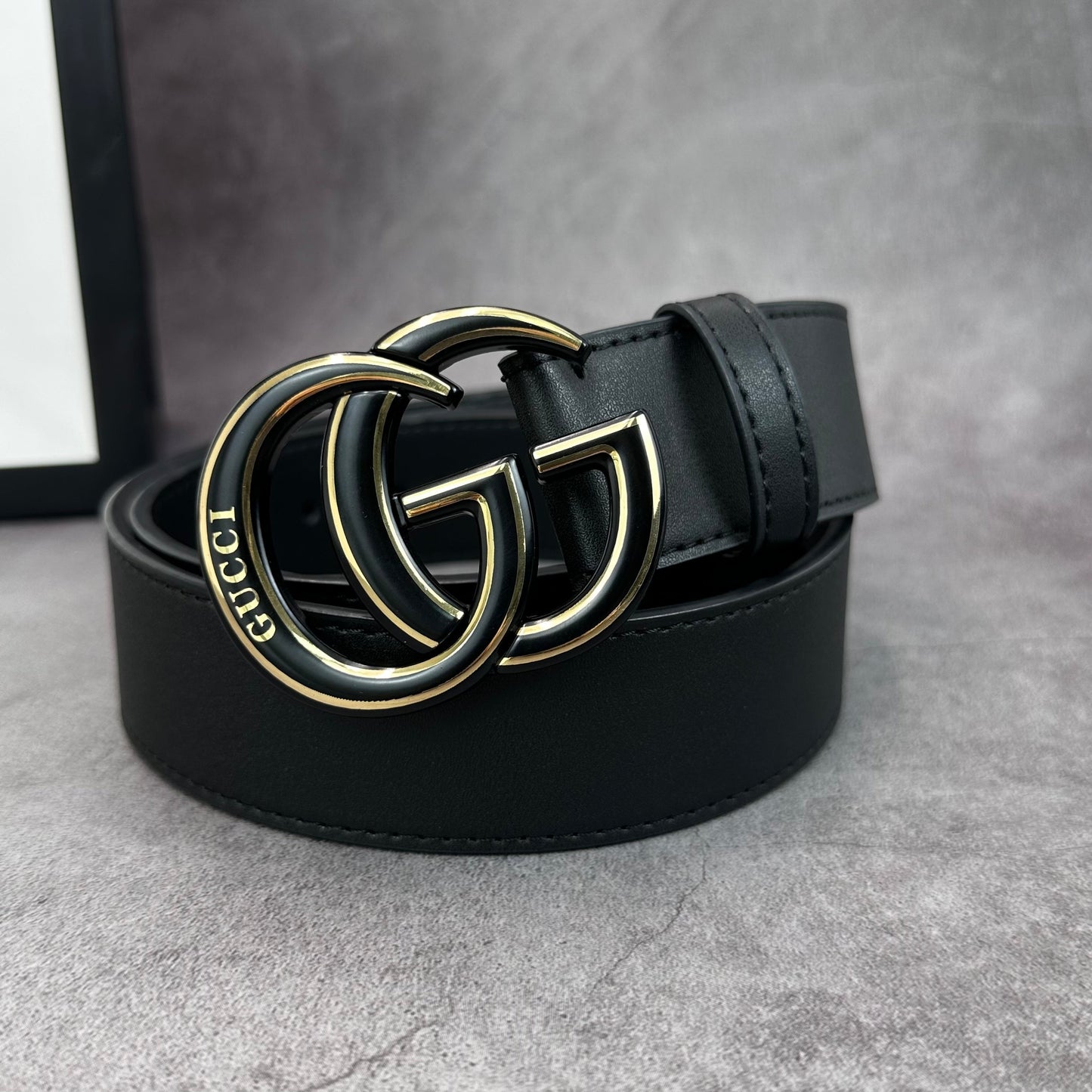 2 Colors printed letter leather belt