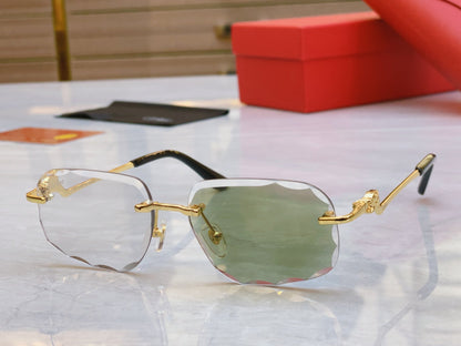 High end color changing creative cutting design sunglasses