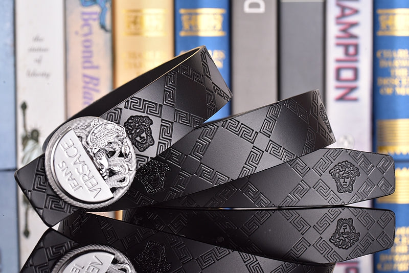 2 Colors printed letter leather belt