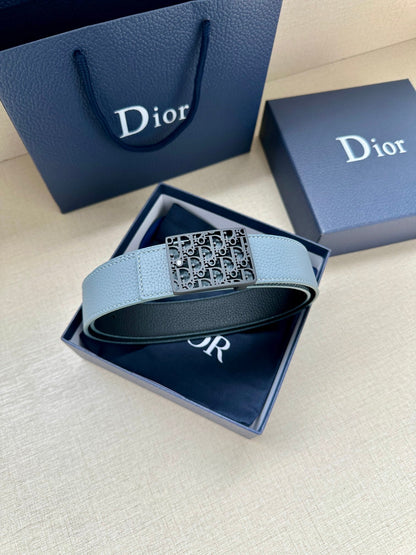 Calfskin brass buckle belt width 3.5cm