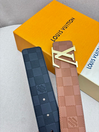 Double-sided cowhide leather for men Belt width 4.0 CM