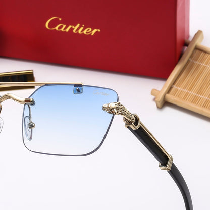 Frameless leopard sunglasses 2115