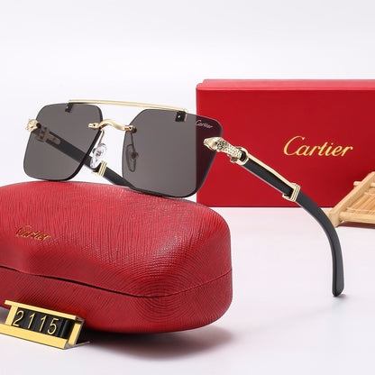 Frameless leopard sunglasses 2115