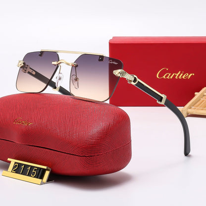 Frameless leopard sunglasses 2115