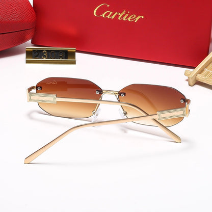 Oval metal sunglasses 2309