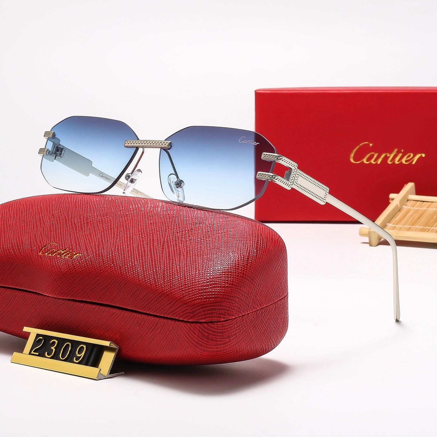 Oval metal sunglasses 2309