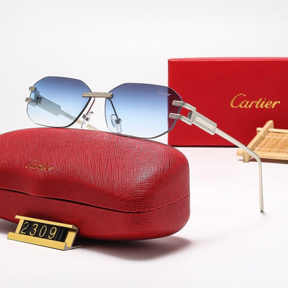 Oval metal sunglasses 2309