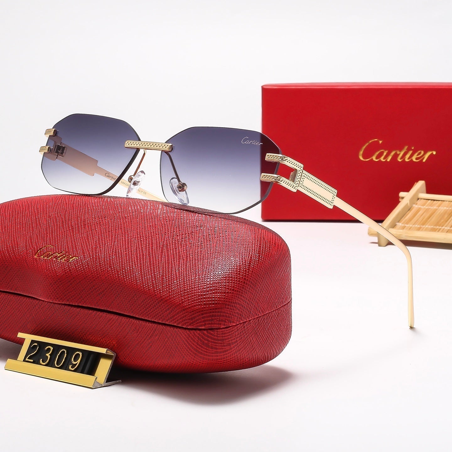 Oval metal sunglasses 2309