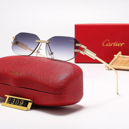 Oval metal sunglasses 2309