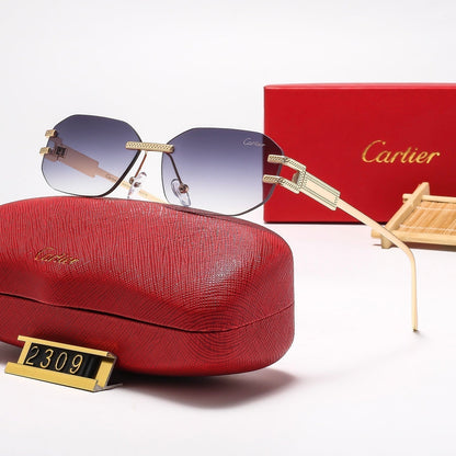 Oval metal sunglasses 2309