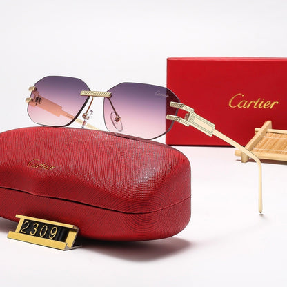 Oval metal sunglasses 2309