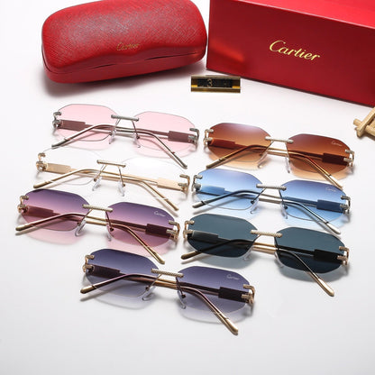 Oval metal sunglasses 2309