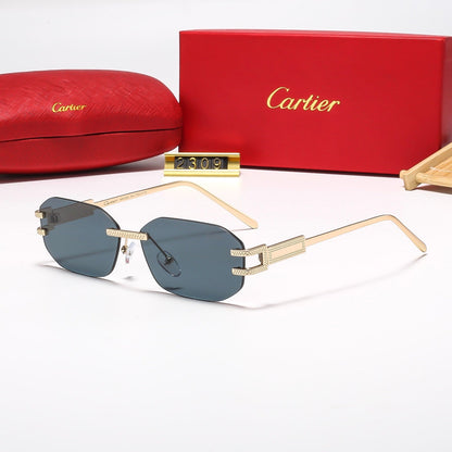 Oval metal sunglasses 2309