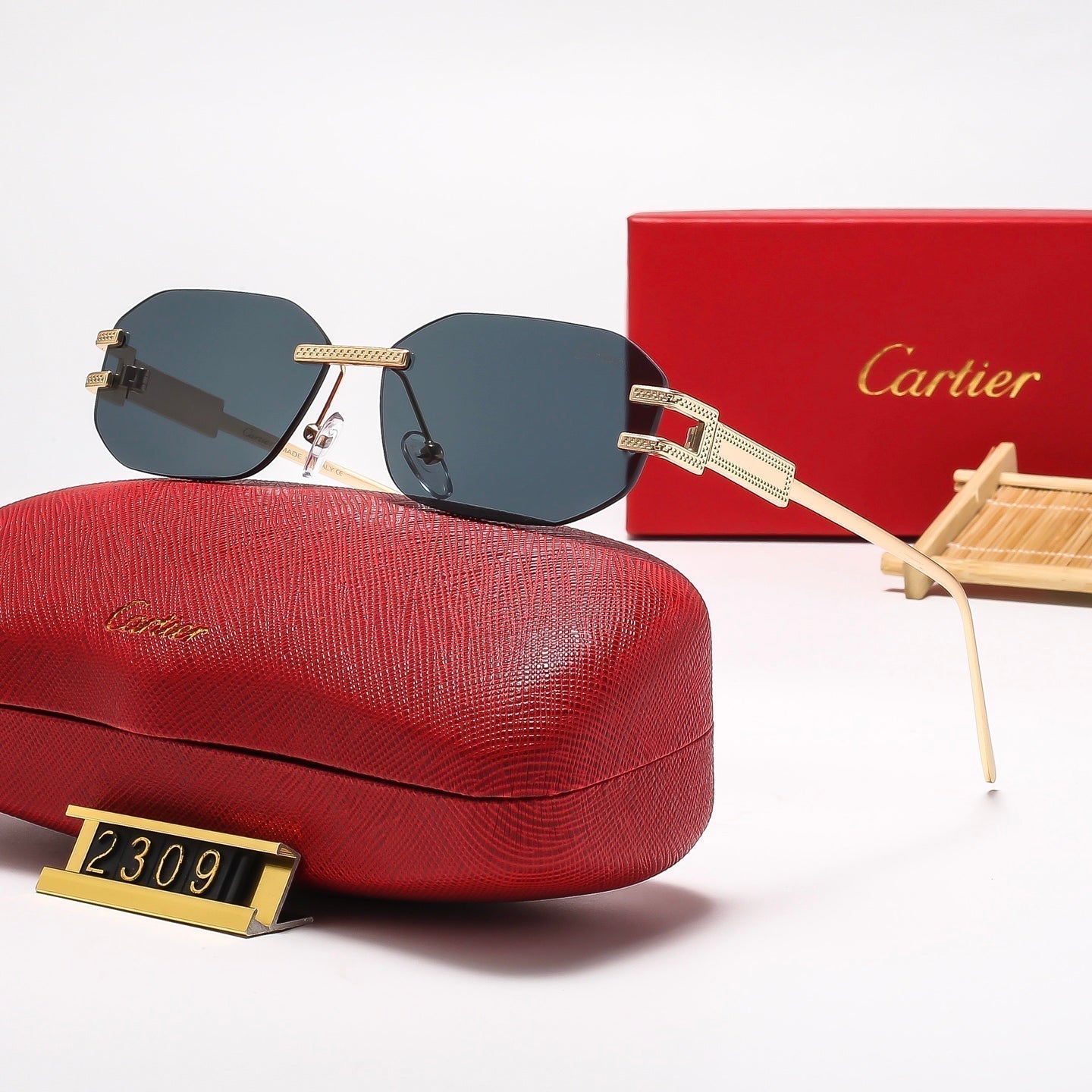 Oval metal sunglasses 2309