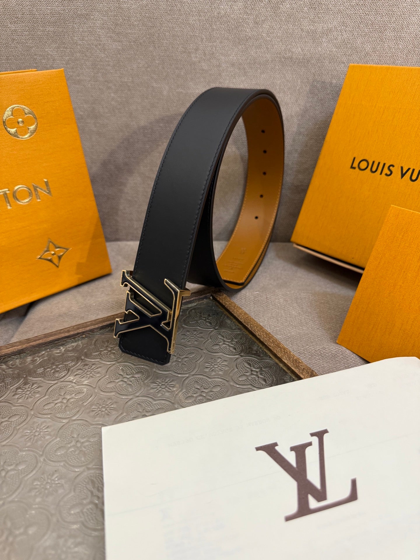 Double-sided cowhide leather belt 4cm