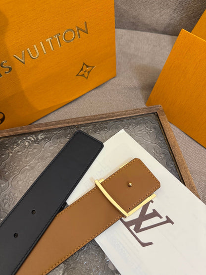 Double-sided cowhide leather belt 4cm