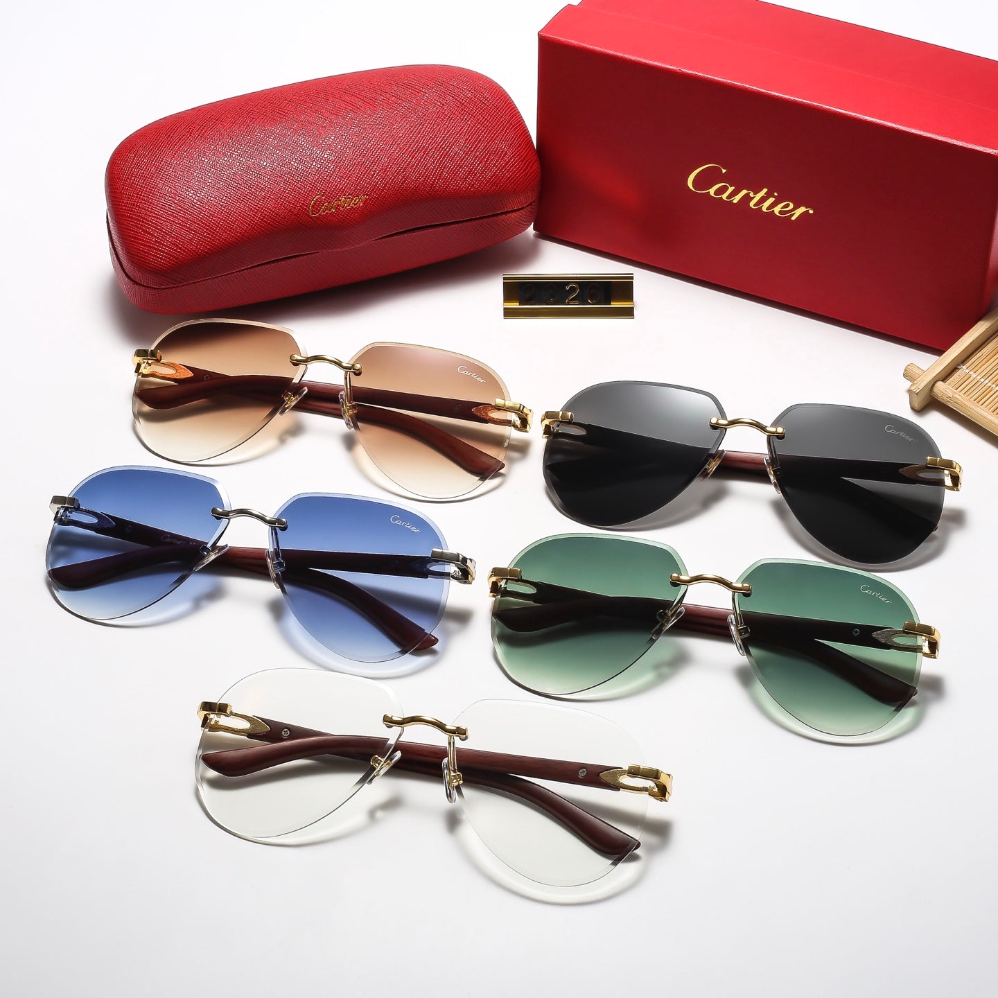 5 Colors Cool Fashion Oval Sunglasses 2326