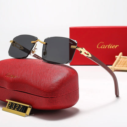 6 Colors Cool Fashion Diamond-patterned Square-framed Sunglasses 2327