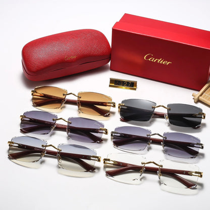 6 Colors Cool Fashion Diamond-patterned Square-framed Sunglasses 2327