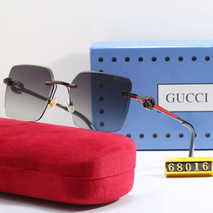 Metal Stripe Frame Sunglasses 68016