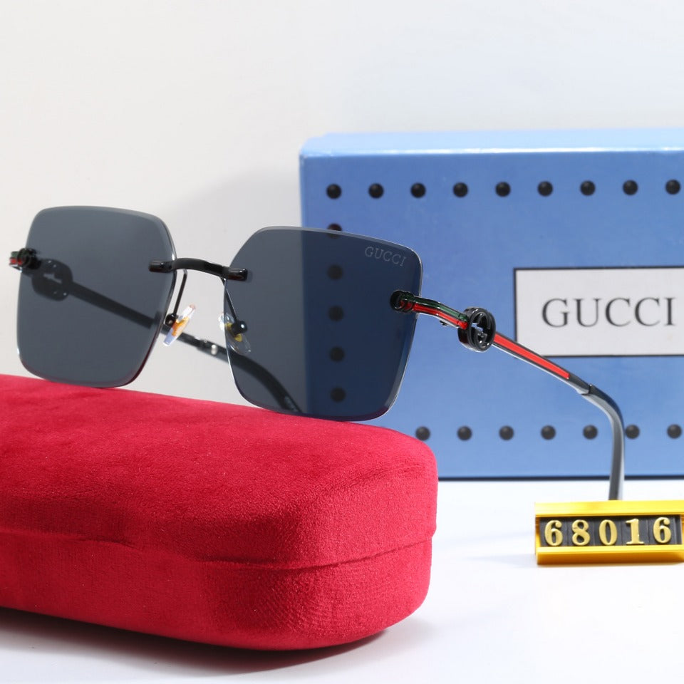 Metal Stripe Frame Sunglasses 68016