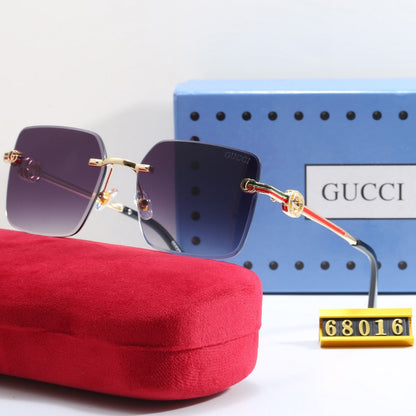 Metal Stripe Frame Sunglasses 68016